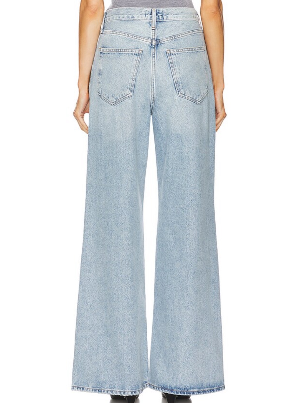 Nwt Agolde Dame High Rise Wide Leg Denim - Conflict, Size 24 — image 3 of 6